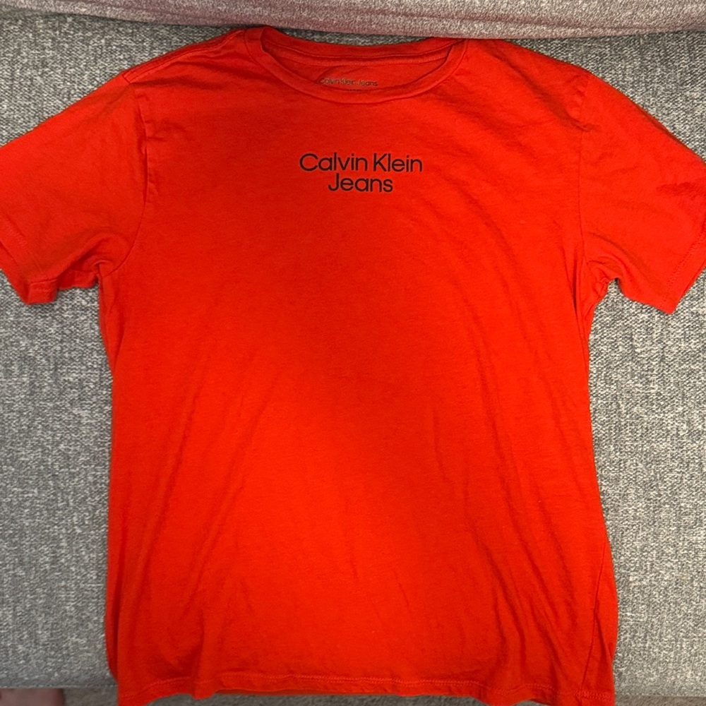 Calvin Klein Jeans Bright Red Short Sleeve Tee